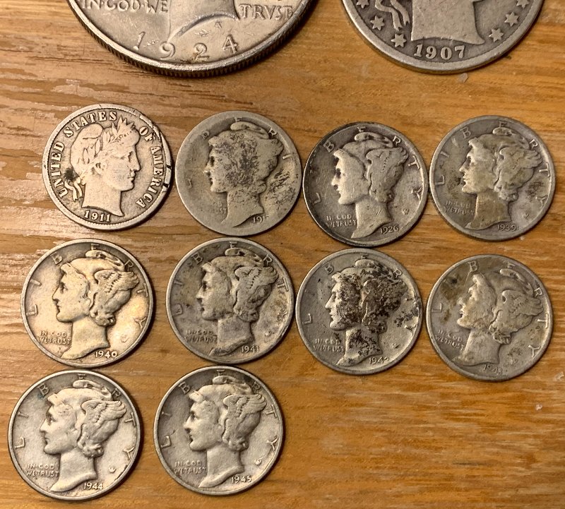 My-Uncle-Gave-Me-These-For-Christmas-Yesterday!-Peace-Dollar,-Barber-Half-Dollar,-And-Mercury-Dimes